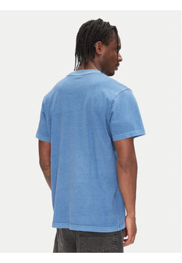 G-Star RAW - G-Star Raw T-Shirt Overdyed D27760-C756 Niebieski Regular Fit. Kolor: niebieski. Materiał: bawełna