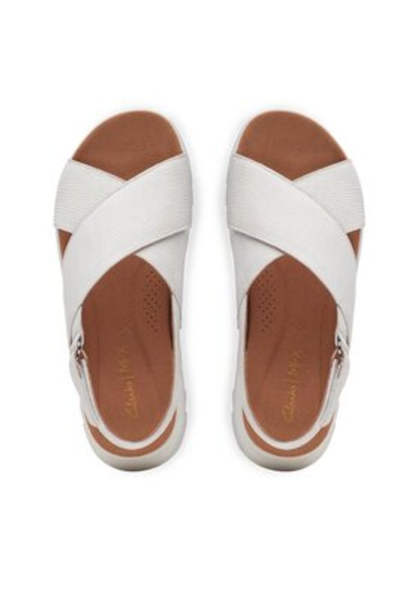 Clarks Sandały DashLite Wish 26171949 Beżowy. Kolor: beżowy. Materiał: skóra