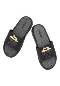 Big-Star - Czarne Klapki Big Star Modne Obuwie Męskie. Okazja: na co dzień, na plażę. Kolor: czarny. Materiał: materiał. Styl: sportowy, casual #7