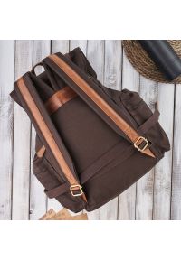 Plecak vintage PAOLO PERUZZI SI-02-BR brazowy. Kolor: brązowy. Materiał: materiał. Styl: vintage #1