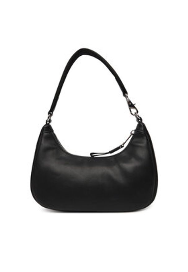 Tommy Jeans Torebka Tjw Bold Script Shoulder Bag AW0AW17895 Czarny. Kolor: czarny. Materiał: skórzane