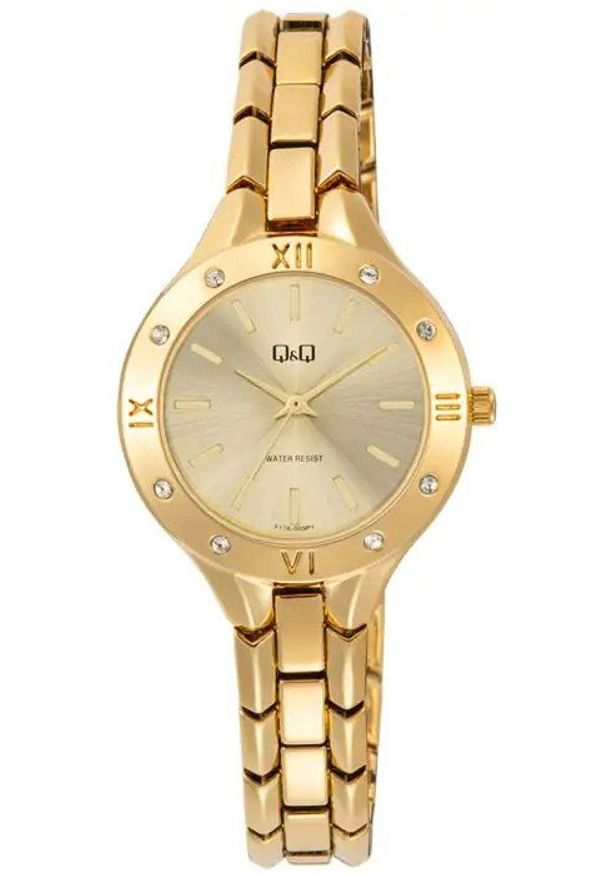Zegarek damski QQ F17A-003P złoty. Kolor: złoty