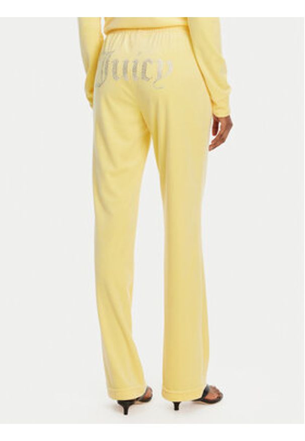 Juicy Couture Spodnie dresowe Tina JCAPW045 Żółty Regular Fit. Kolor: żółty. Materiał: syntetyk