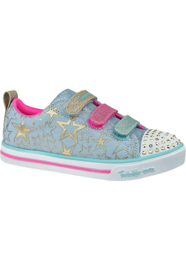 skechers - Buty do chodzenia dla dzieci Skechers Sparkle Litestars The Limit. Zapięcie: rzepy. Kolor: wielokolorowy. Materiał: materiał, syntetyk, tkanina. Szerokość cholewki: normalna. Sport: turystyka piesza