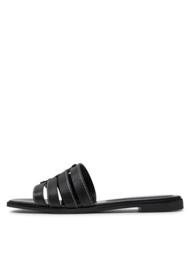Tory Burch Klapki Ines 158616 Czarny. Kolor: czarny. Materiał: skóra