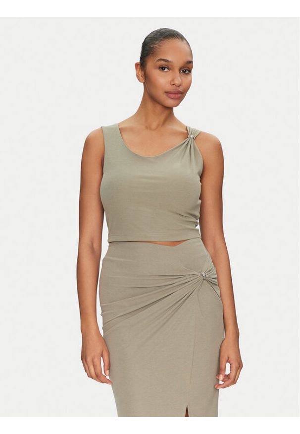 Guess Top W5GP22 KAQL2 Zielony Regular Fit. Kolor: zielony