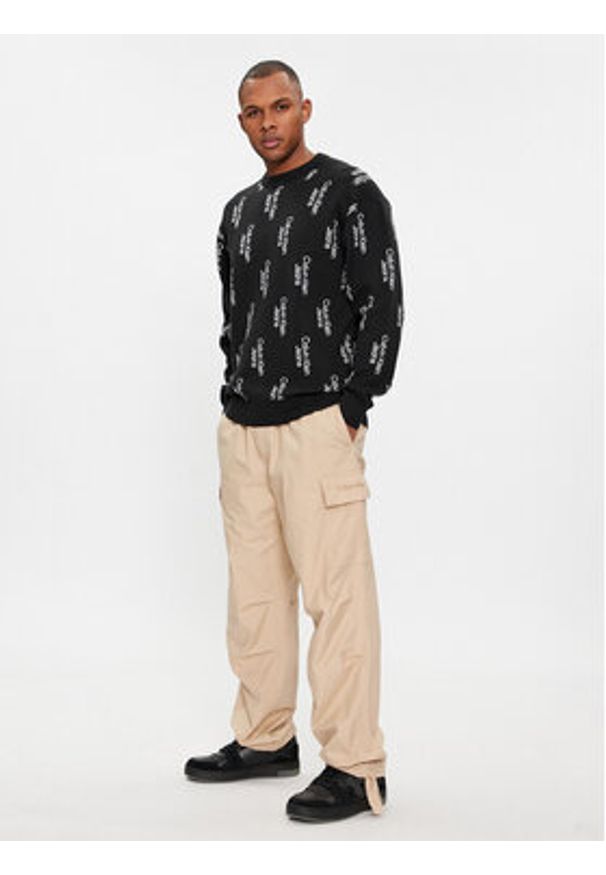 Calvin Klein Jeans Spodnie cargo Essential Regular Cargo Pant J30J324692 Beżowy Regular Fit. Kolor: beżowy. Materiał: bawełna