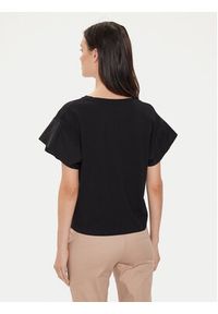 Sisley T-Shirt 3AIRL400M Czarny Regular Fit. Kolor: czarny. Materiał: bawełna