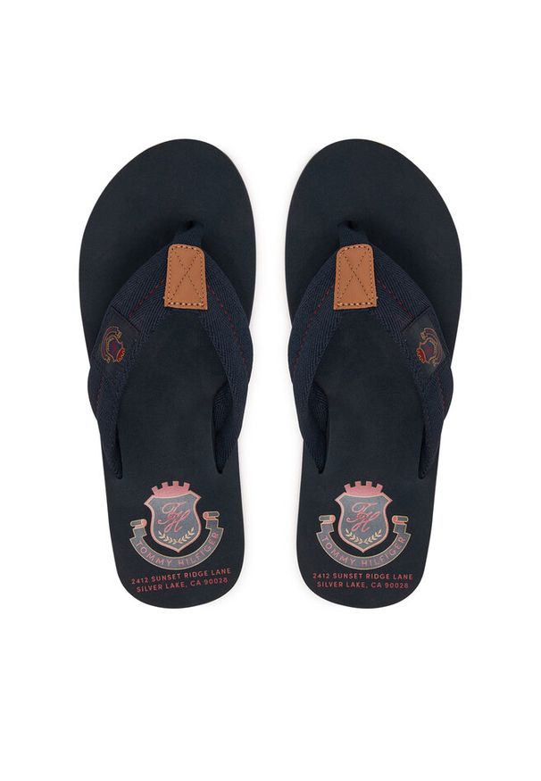 TOMMY HILFIGER - Japonki Tommy Hilfiger. Kolor: niebieski