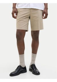 Jack & Jones - Jack&Jones Szorty materiałowe Stace 12271357 Beżowy Relaxed Fit. Kolor: beżowy. Materiał: syntetyk