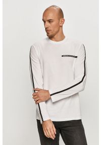 Armani Exchange - Longsleeve. Okazja: na co dzień. Kolor: biały. Materiał: bawełna, dzianina. Długość rękawa: długi rękaw. Wzór: gładki. Styl: casual #1