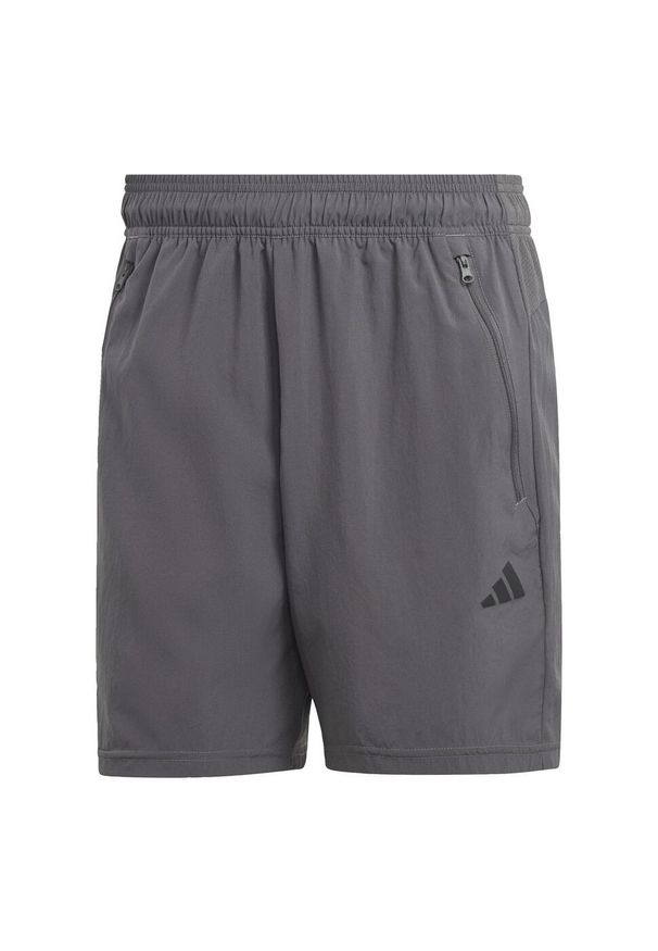 Adidas - Spodenki krótkie treningowe męskie adidas Essentials. Kolor: czarny, szary, brązowy, wielokolorowy. Materiał: materiał. Długość: krótkie. Sport: bieganie