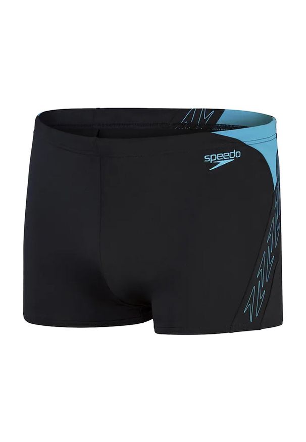 Speedo - Męskie Szorty Kąpielowe Hyperboom Aquashort. Kolor: czarny, niebieski, wielokolorowy. Styl: sportowy