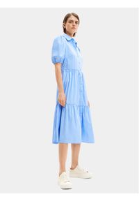 Desigual Sukienka koszulowa Alejandria 24SWVW82 Niebieski Loose Fit. Kolor: niebieski. Materiał: bawełna. Typ sukienki: koszulowe