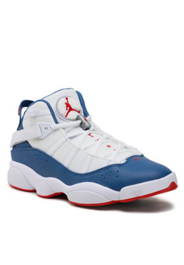 Nike Buty do koszykówki Jordan 6 Rings 322992 140 Biały. Kolor: biały. Materiał: skóra. Sport: koszykówka