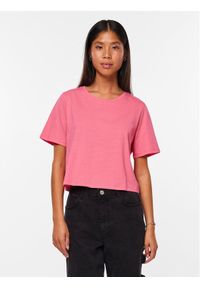 Pieces T-Shirt Sara 17146319 Różowy Oversize. Kolor: różowy. Materiał: bawełna