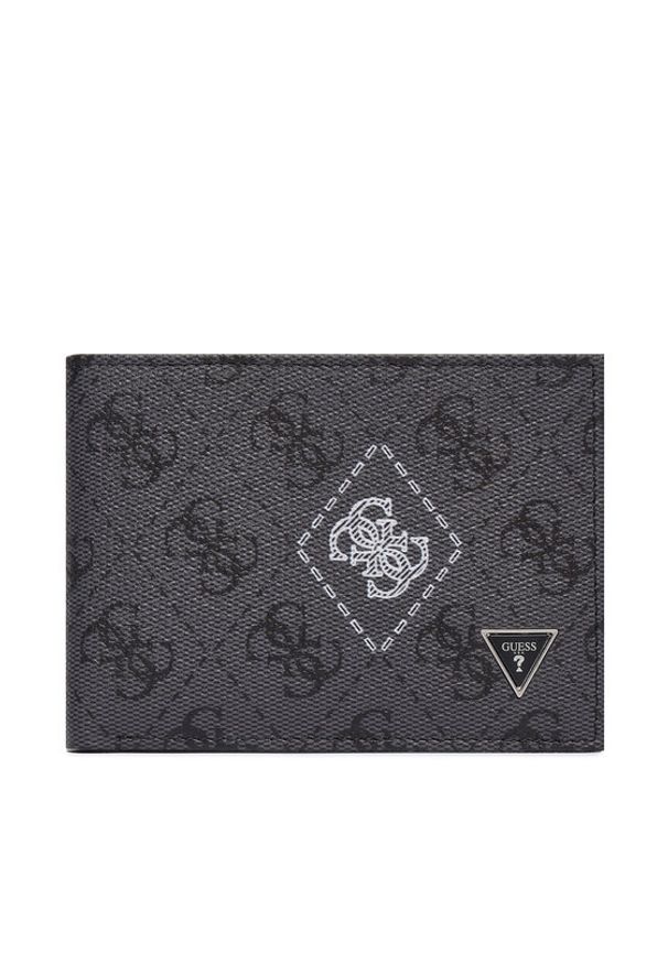 Guess Portfel SMMACT LEA27 Szary. Kolor: szary. Materiał: skóra