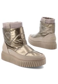 Beżowe Śniegowce Marco Tozzi Modne Buty Damskie. Kolor: beżowy. Szerokość cholewki: normalna. Sezon: zima. Styl: elegancki #6