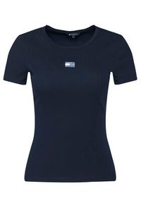 Tommy Jeans T-Shirt Badge DW0DW17881 Granatowy Slim Fit. Kolor: niebieski. Materiał: bawełna #6