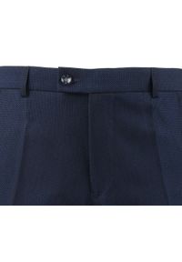 Elegancki Garnitur (Ślub, Studniówka) - Casino - Granat w Mikrowzór. Materiał: poliester, wiskoza #9