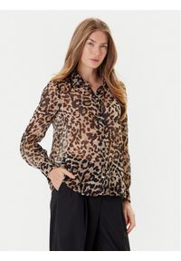 Morgan Koszula 252-CLION Brązowy Regular Fit. Kolor: brązowy. Materiał: syntetyk #1