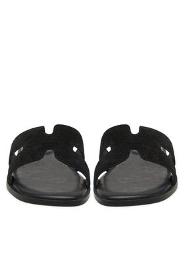 DeeZee Klapki DZ-S8A Czarny. Kolor: czarny. Materiał: zamsz, skóra