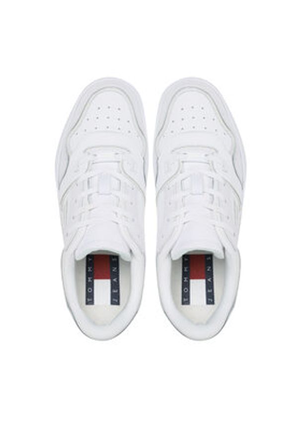 Tommy Jeans Sneakersy Basket Cupsole EM0EM01194 Biały. Kolor: biały. Materiał: skóra