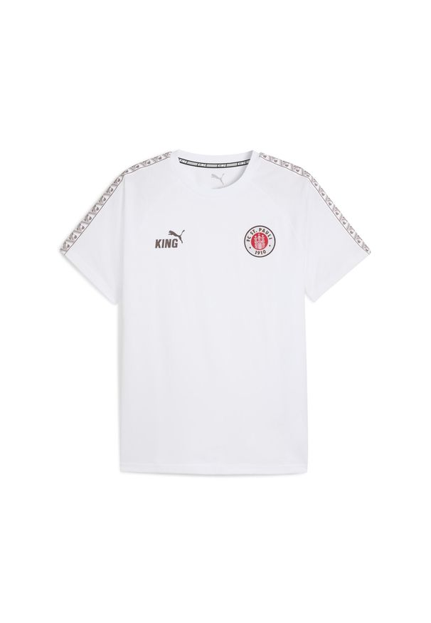 Puma - Męska koszulka FC St. Pauli KING PUMA White Espresso Brown. Kolor: brązowy, biały, wielokolorowy. Sport: piłka nożna