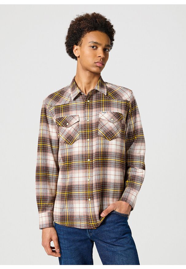 Wrangler - WRANGLER MĘSKA KOSZULA WESTERN SHIRT GINGERBREAD 112357247 W5B4014345
