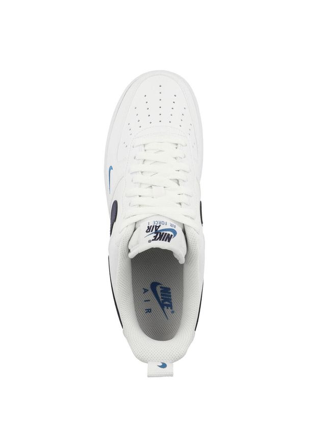 Buty do chodzenia męskie Nike Air Force 1 '07 Low. Zapięcie: sznurówki. Kolor: biały. Materiał: guma, skóra, tkanina. Szerokość cholewki: normalna. Model: Nike Air Force. Sport: turystyka piesza