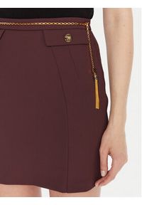 Elisabetta Franchi Spódnica mini GO-148-57E2-V380 Brązowy Slim Fit. Kolor: brązowy. Materiał: syntetyk #5