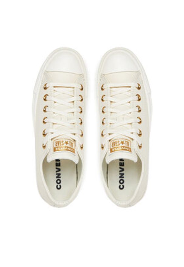 Converse Trampki Chuck Taylor All Star Gold A13814C Écru. Materiał: skóra