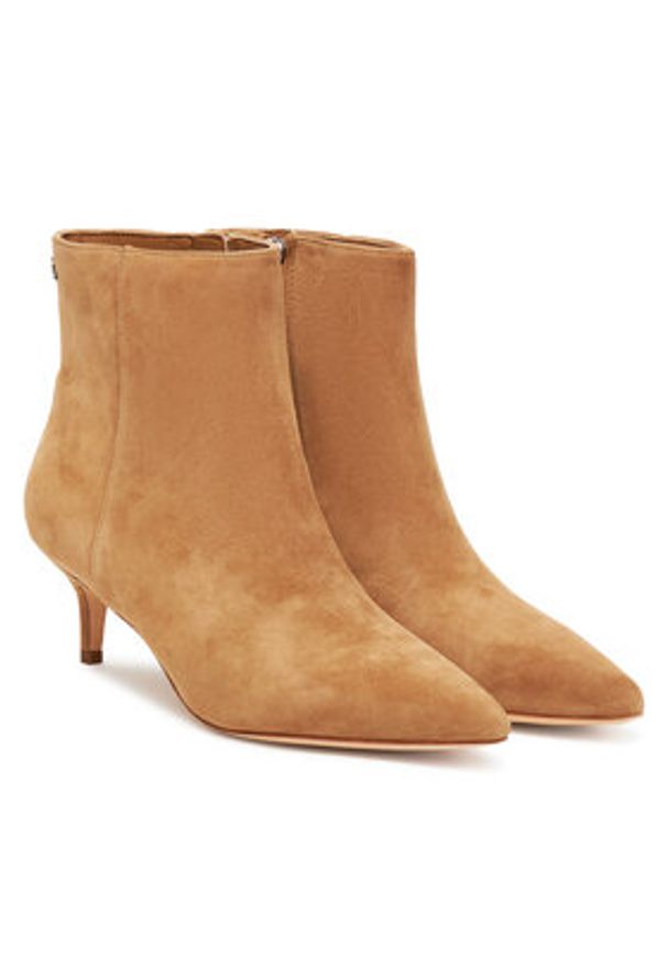 Lauren Ralph Lauren - LAUREN RALPH LAUREN Botki 802967779003 Brązowy. Kolor: brązowy. Materiał: zamsz, skóra
