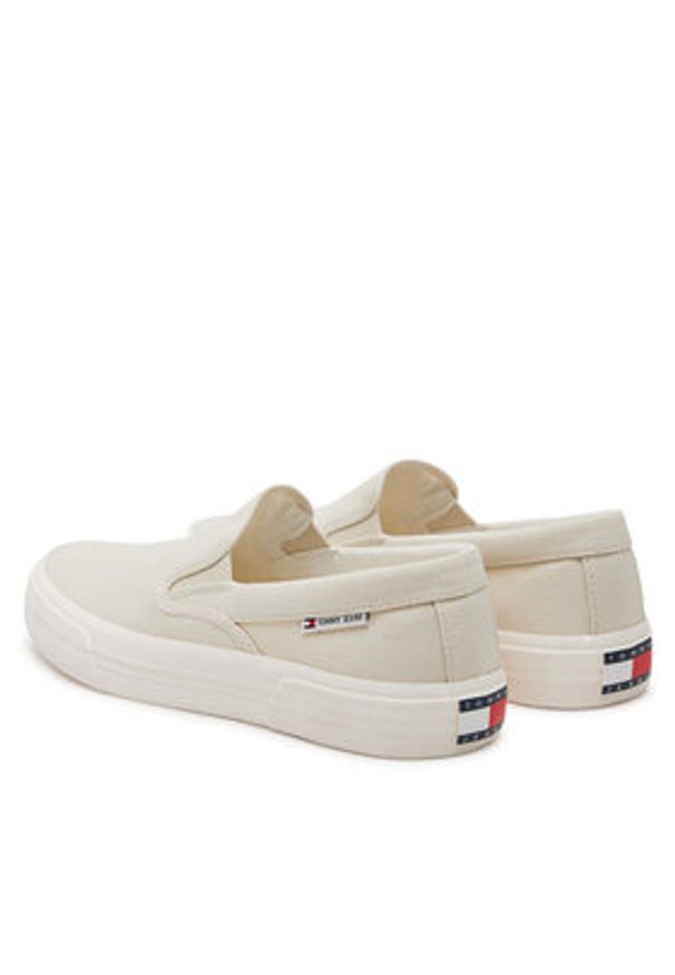 Tommy Jeans Tenisówki Slip On Canvas Color EM0EM01544 Beżowy. Zapięcie: bez zapięcia. Kolor: beżowy. Materiał: materiał
