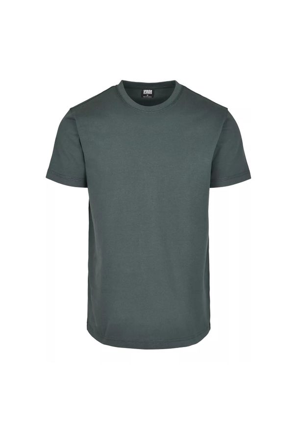 Urban Classics - Męska Podstawowa Koszulka Gładka. Kolor: zielony. Wzór: gładki. Sport: turystyka piesza