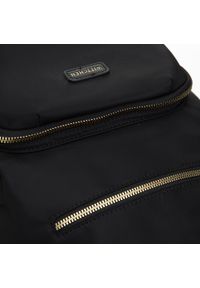 Wittchen - Damski plecak nylonowy z kieszeniami z przodu czarny. Kolor: czarny. Materiał: nylon. Wzór: aplikacja. Styl: elegancki #4