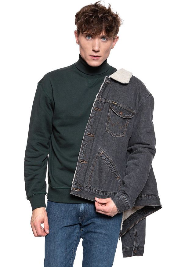 Wrangler - KURTKA ZIMOWA WRANGLER 124MJ SHERPA BLACK 2 YEARS W4MSV271H 112129156. Sezon: zima