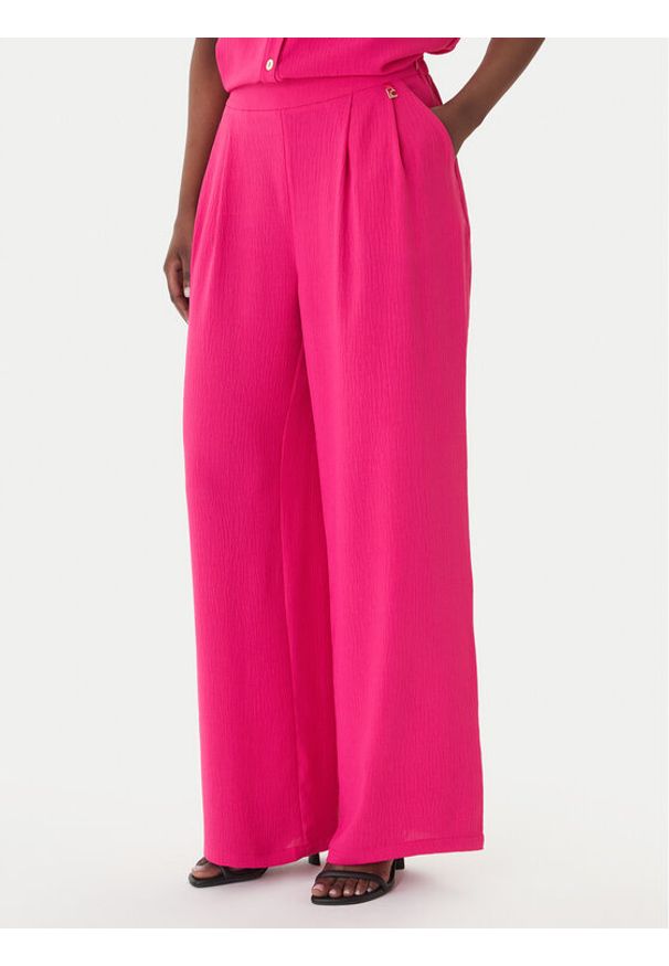 LOLA CASADEMUNT Spodnie materiałowe LS2614054 Różowy Regular Fit. Kolor: różowy. Materiał: syntetyk