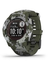 GARMIN - Zegarek sportowy Garmin Instinct Solar Camo Szaro-zielony (010-02293-06). Kolor: zielony, szary, wielokolorowy. Styl: sportowy #1