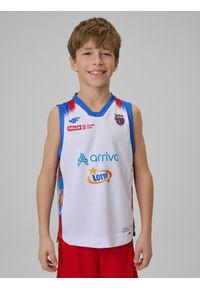 4f - 4F Koszulka meczowa replika domowa z sezonu 2025/26 dziecięca 4F x Twarde Pierniki - biała 134/140 (8-10 lat). Kolor: biały. Materiał: materiał. Wzór: nadruk. Sezon: lato #1