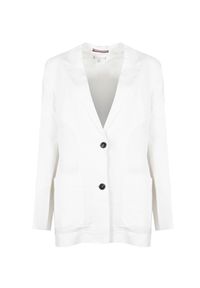 TOMMY HILFIGER - Tommy Hilfiger Marynarka | WW0WW33195 | Kobieta | Biały. Okazja: na co dzień. Kolor: biały. Materiał: len. Długość: długie. Styl: casual #3