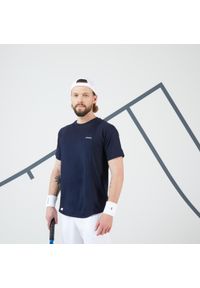 ARTENGO - Koszulka tenisowa męska krótki rękaw Artengo Dry Gaël Monfils. Kolor: niebieski. Materiał: materiał, elastan, poliester. Długość rękawa: krótki rękaw. Długość: krótkie. Sport: tenis