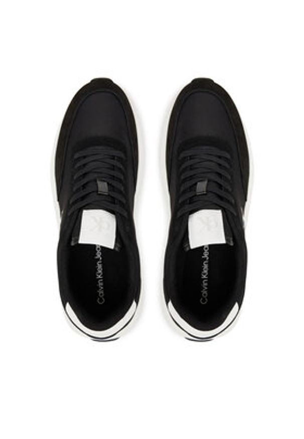 Calvin Klein Jeans Sneakersy Athleisure Runner Laceup Ny-Su YM0YM01370 Czarny. Kolor: czarny. Materiał: zamsz, skóra