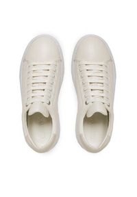 Calvin Klein Sneakersy Bubble Cupsole Lace Up HW0HW01356 Beżowy. Kolor: beżowy. Materiał: skóra