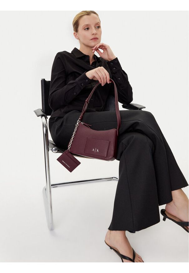Armani Exchange Torebka XW001571 AF15625 UA343 Bordowy. Kolor: czerwony. Materiał: skórzane