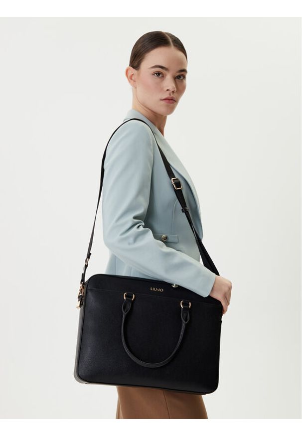 Liu Jo Torba na laptopa AA6212 E1012 Czarny. Kolor: czarny. Materiał: skóra