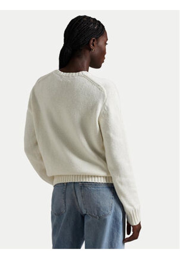 Polo Ralph Lauren Sweter 211966255001 Écru Relaxed Fit. Typ kołnierza: polo. Materiał: bawełna