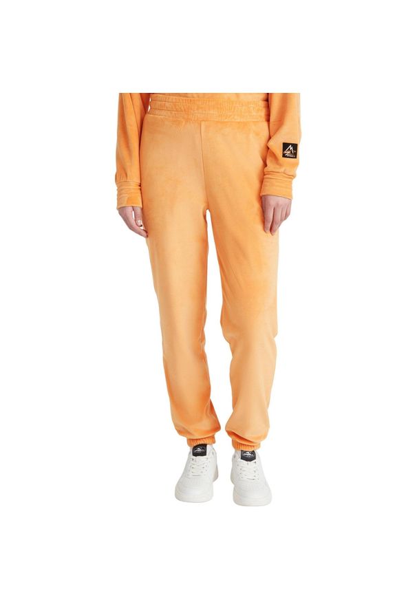 Damskie spodnie treningowe O'Neill Velour. Kolor: żółty, wielokolorowy, pomarańczowy. Sezon: lato. Sport: turystyka piesza