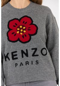 Kenzo - KENZO Szary sweter damski boke flower, Rozmiar M. Kolor: szary #3