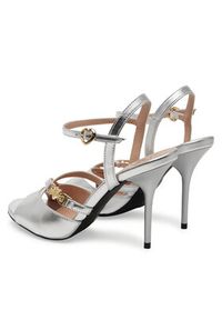 Love Moschino - LOVE MOSCHINO Sandały JA16089G1MIF090B Srebrny. Kolor: srebrny. Materiał: skóra #6